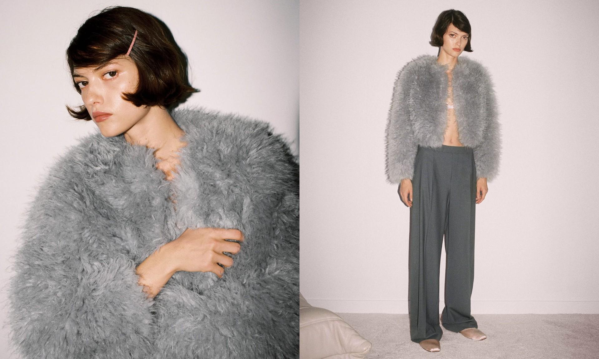 Short Fur-Effect Jacket, AED 699