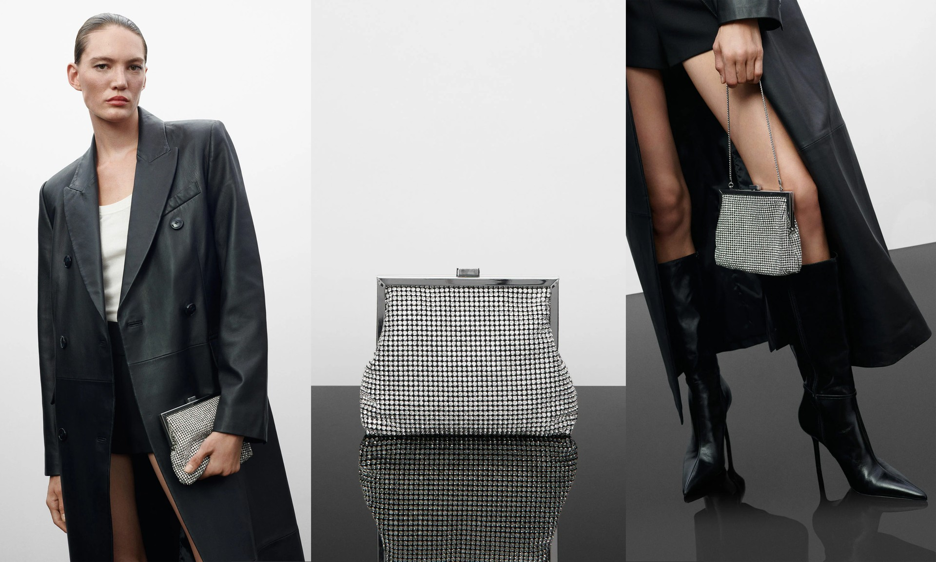 Crystal Clutch Bag, AED 369 | Jen Ceballos X Mango