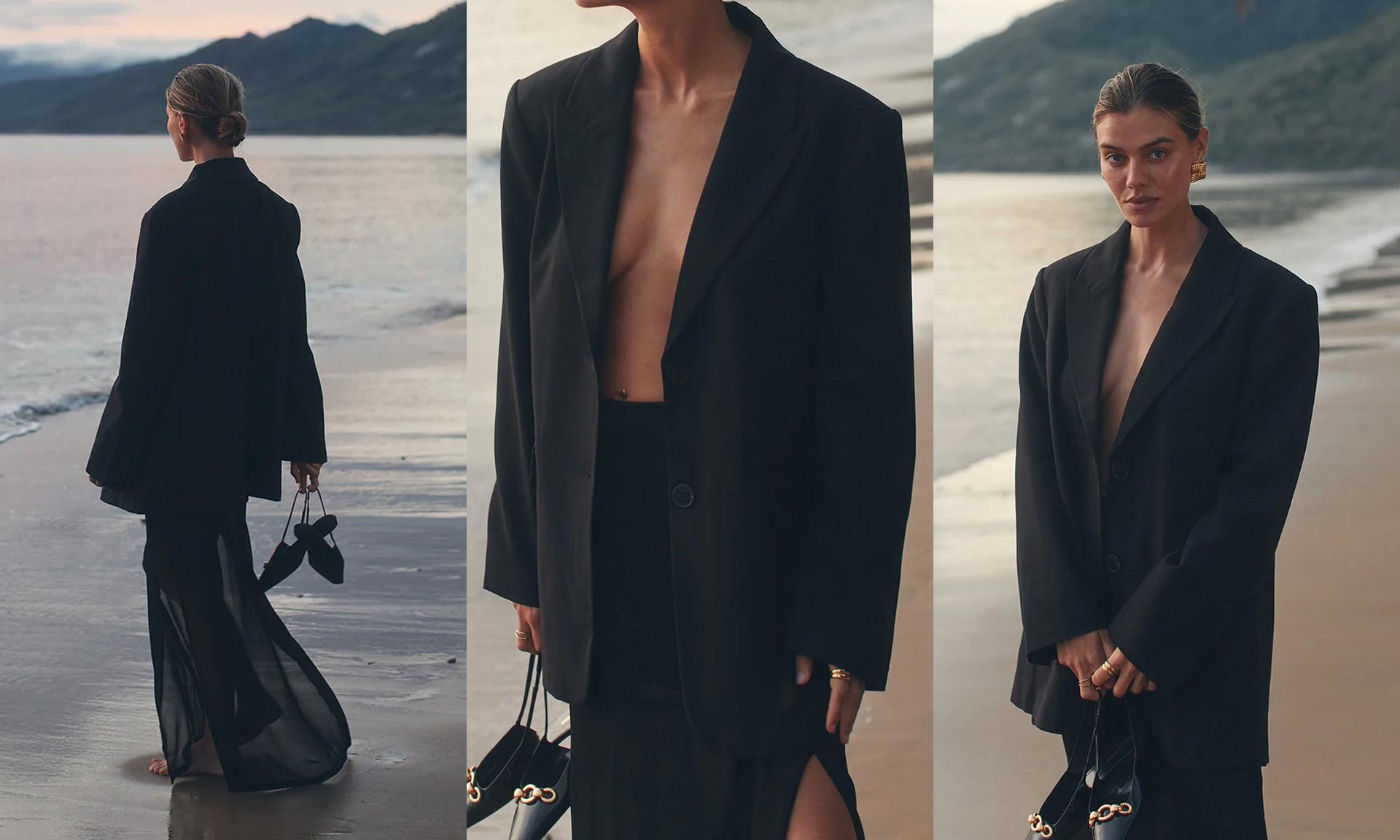 Harley Black Boyfriend Blazer, AED 735 | DISSH