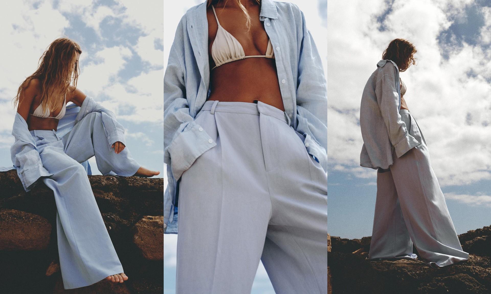 Flowing Trousers With Pleats, AED 199 | Zara