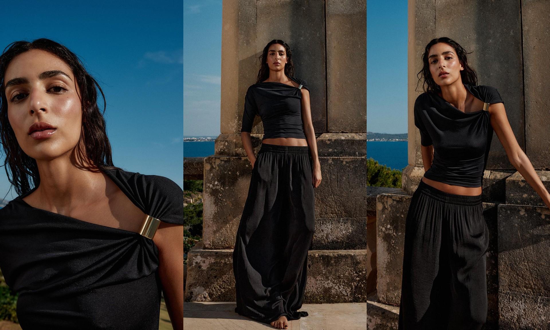 Asymmetric Polyamide Top, AED 129 | Zara