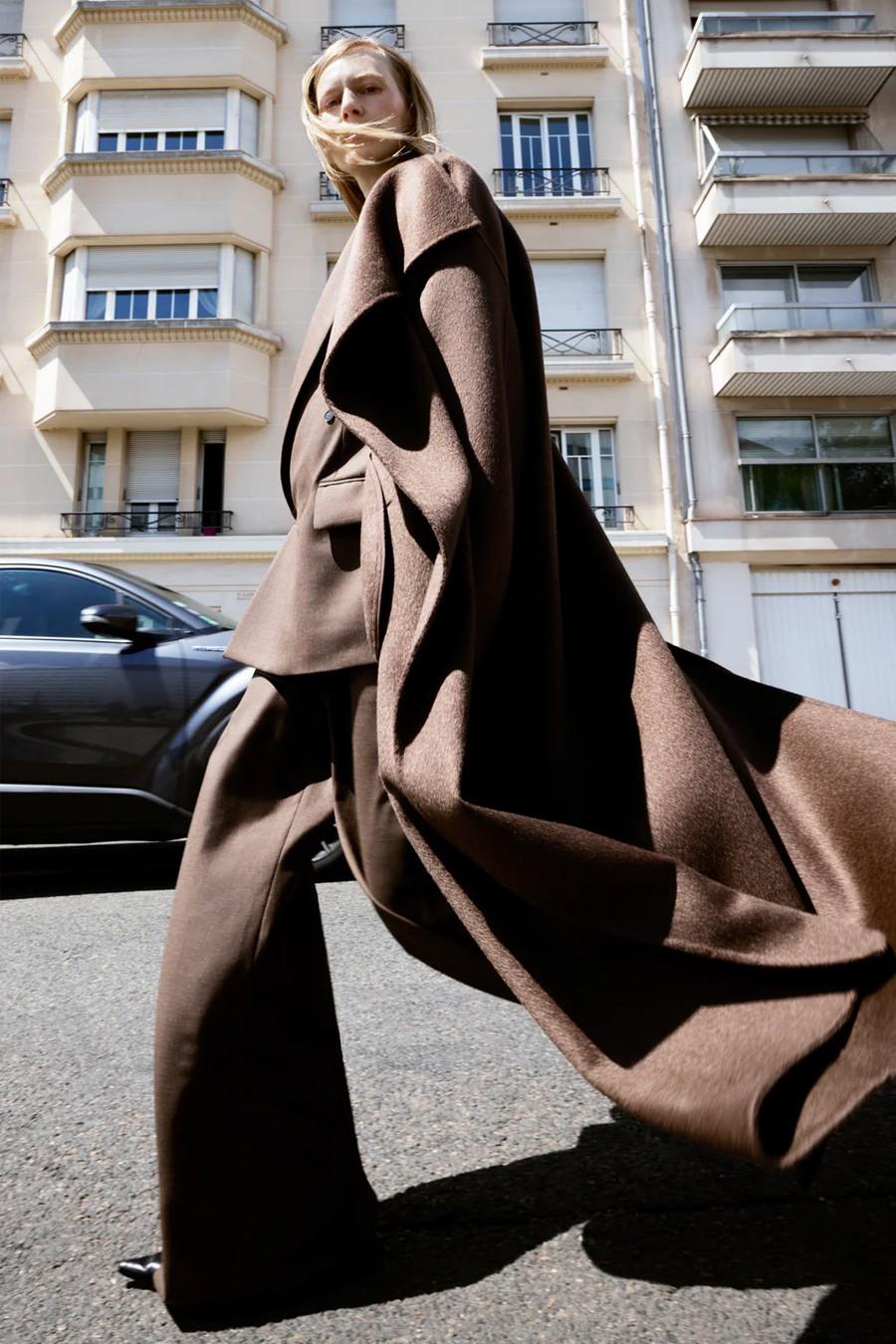 Leroy Funnel Neck Wool Coat