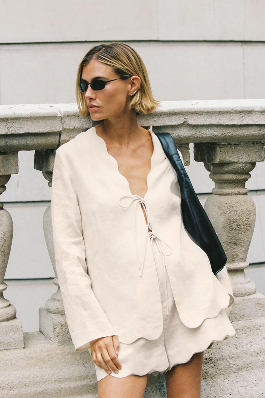 Lela Long Sleeve Linen Top from Dissh