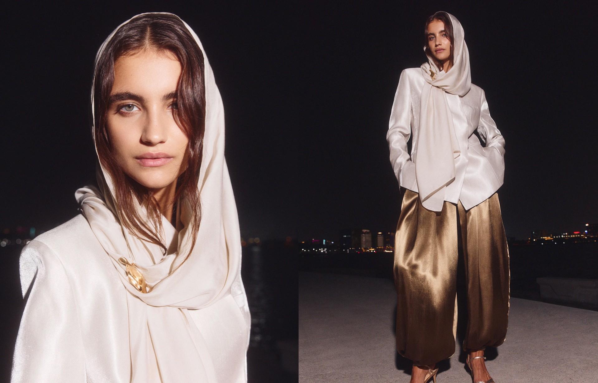 Viscose-Silk Scarf, AED 269 | Limé