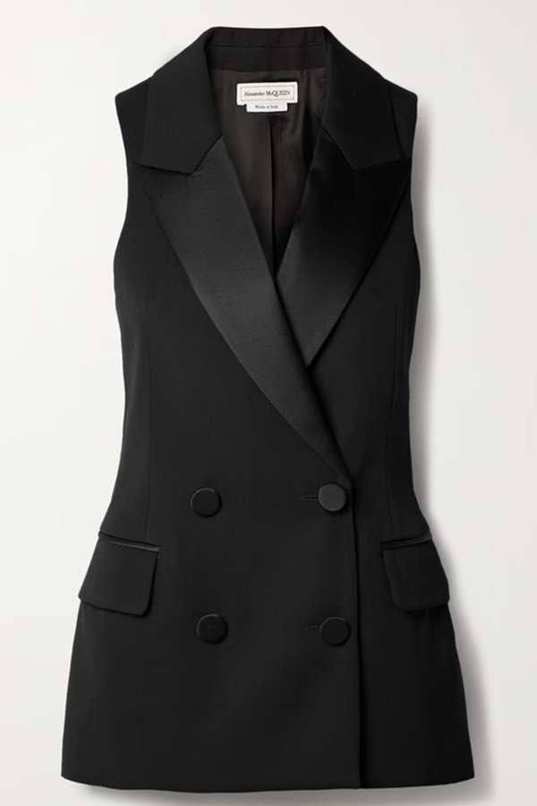 Satin Trimmed Blazer from Alexander Mcqueen 