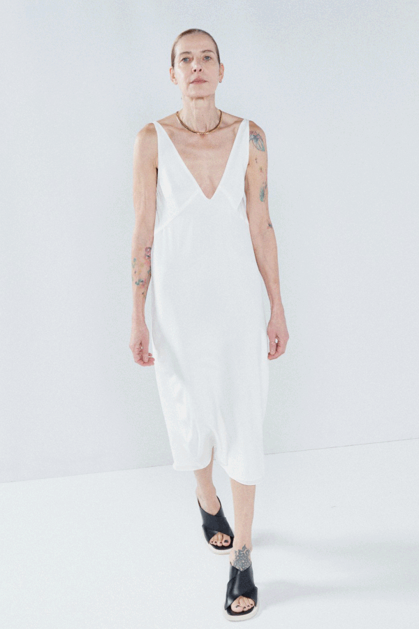 Silk Crepe De Chine Slip Dress from RAEY
