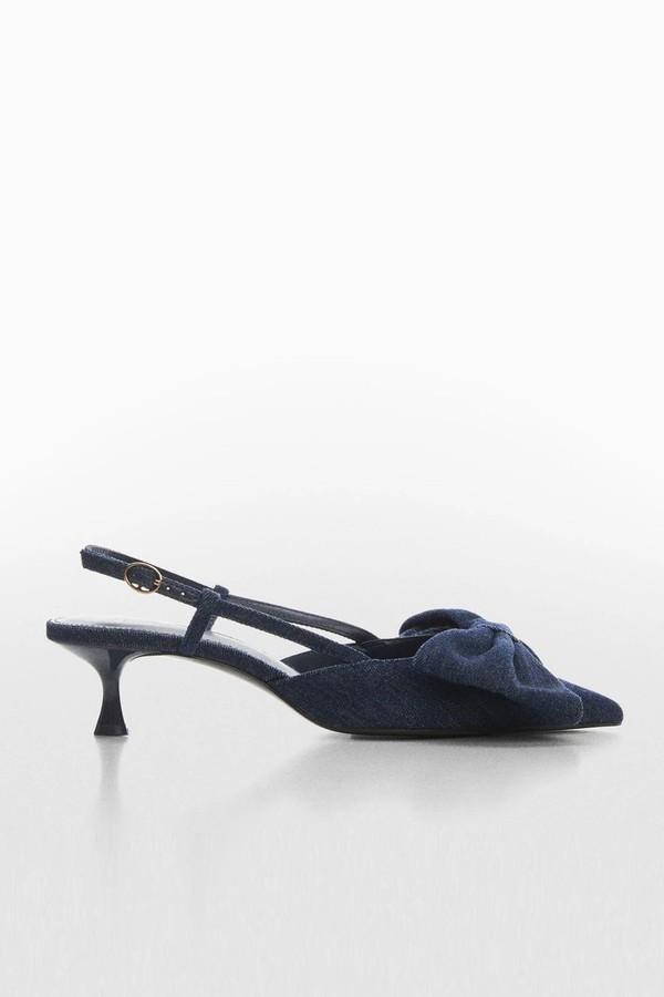 Bow-Heeled Denim Shoes from Mango