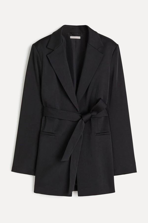 Tie-Belt Blazer