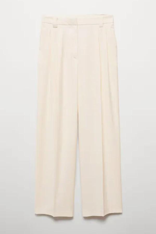 Wideleg Pleated Trousers