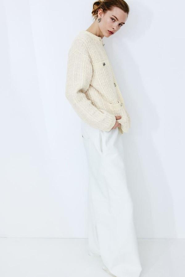 Textured-Knit Cardigan