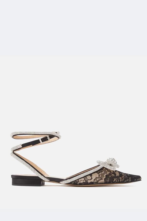 Double Bow Flat Sandals