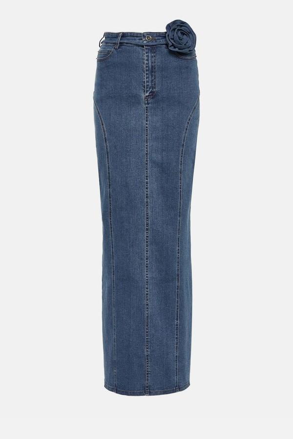 Applique Denim Maxi Skirt from Rotate Birger Christensen