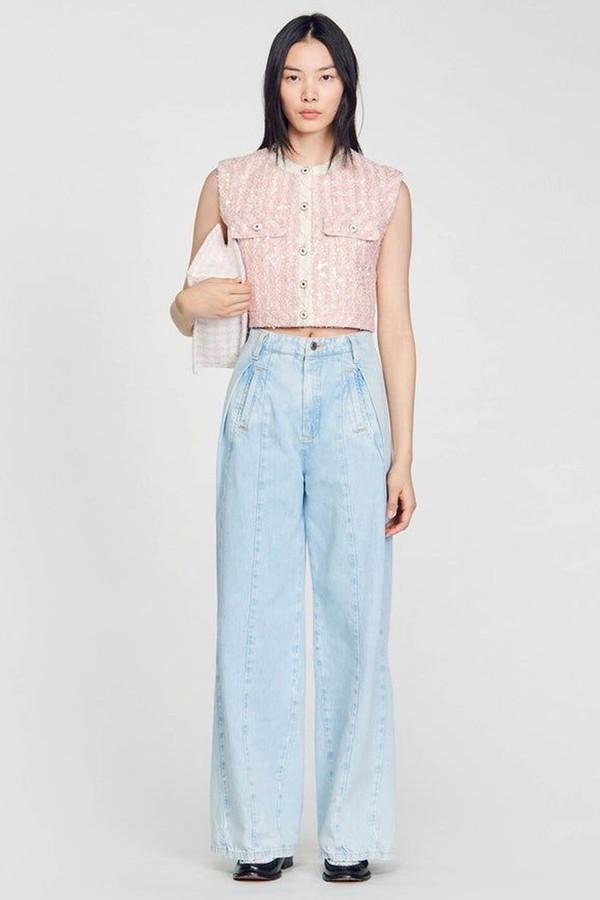 Sleeveless Tweed Jacket from Sandro