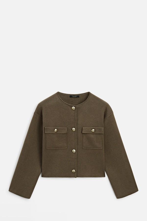 Knit Cardigan With Gold Buttons