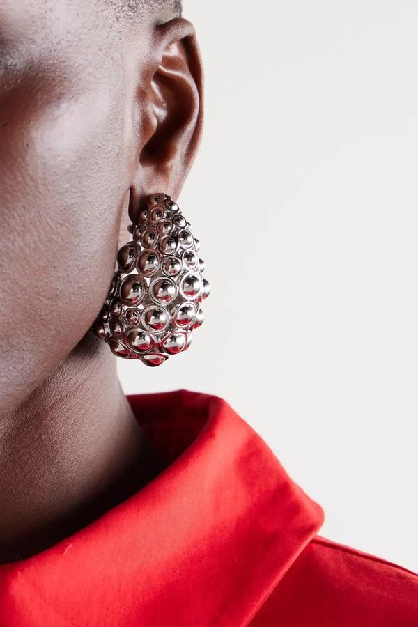 Silver-Tone Clip Earrings from Valentino Garavani