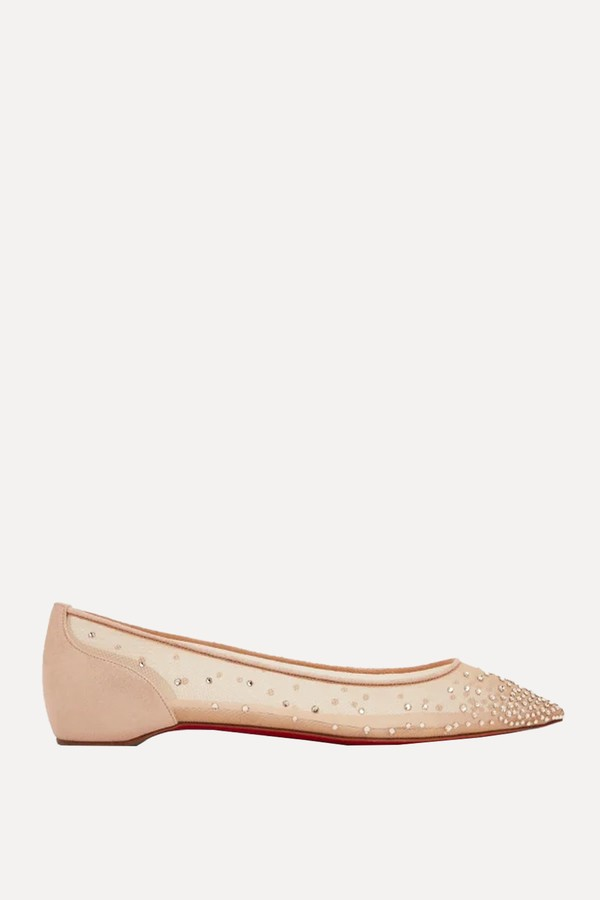 Follies Strass Ballet Flats from Christian Louboutin