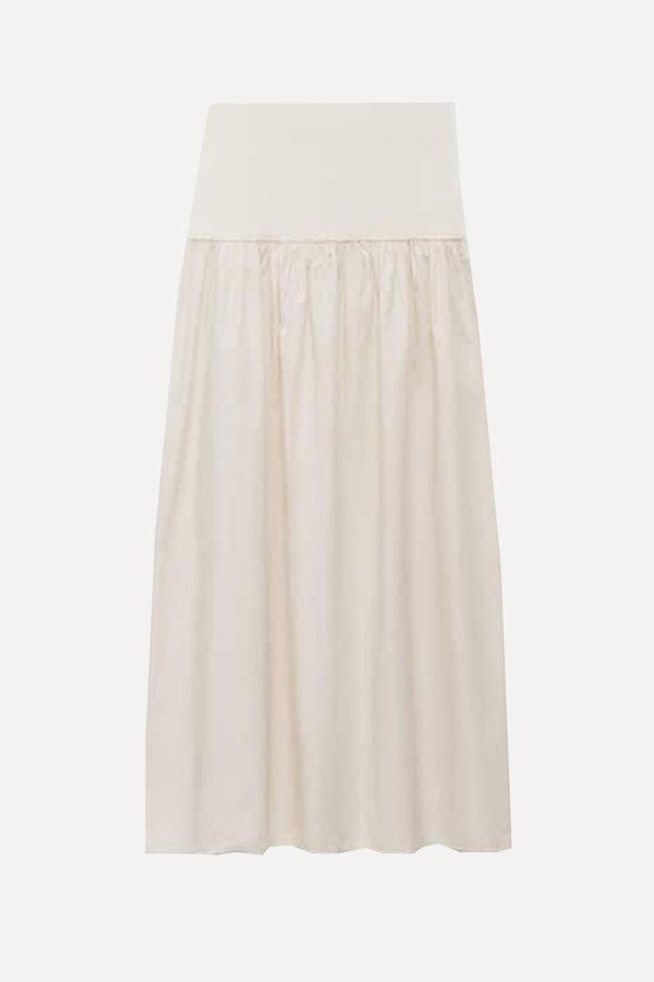 Elastic Panel Flared Skirt from Mango