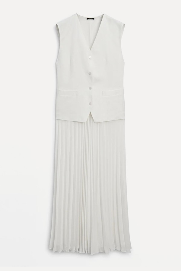 Pleated Waistcoat Dress from Massimo Dutti