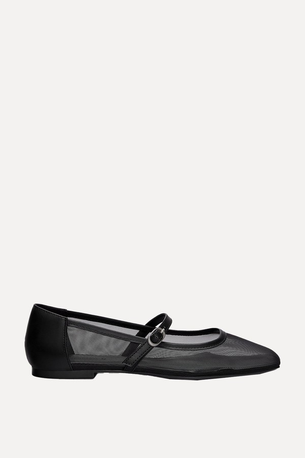 Mesh Ballet Flats from Pull & Bear