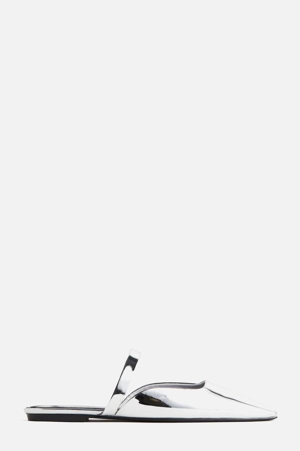 Metallic-Coated Mules