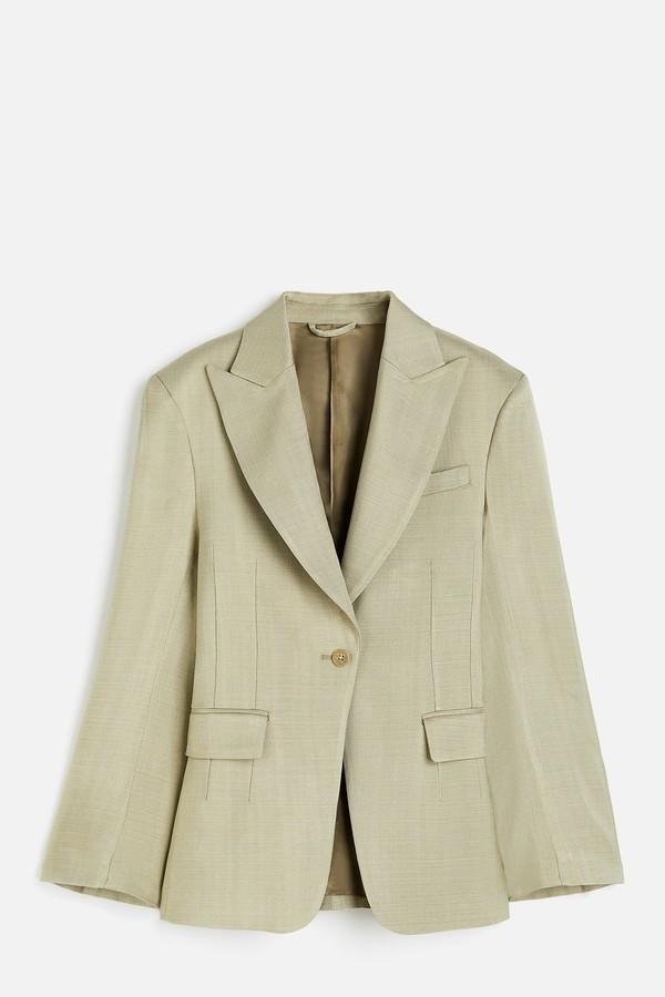 Single-Button Viscose Blazer