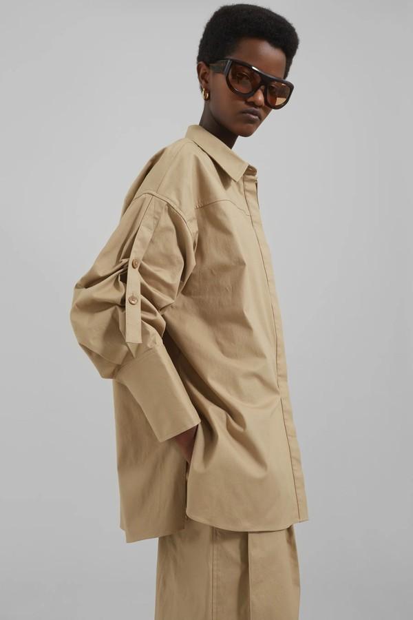 Drop Back Long Sleeve Shirt from The Frankie Shop