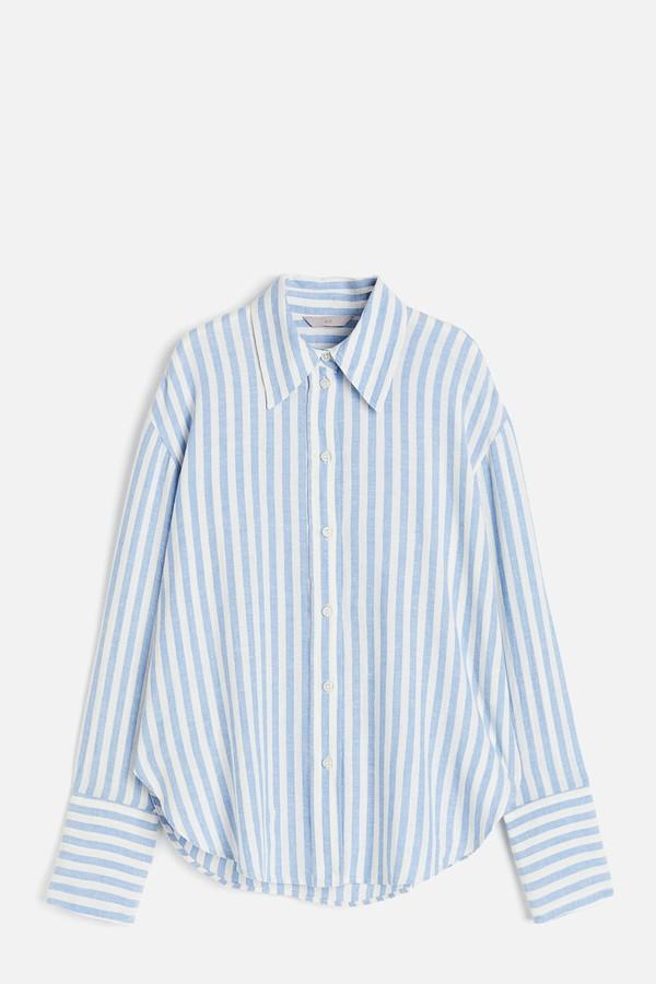 Oversized Linen-Blend Shirt