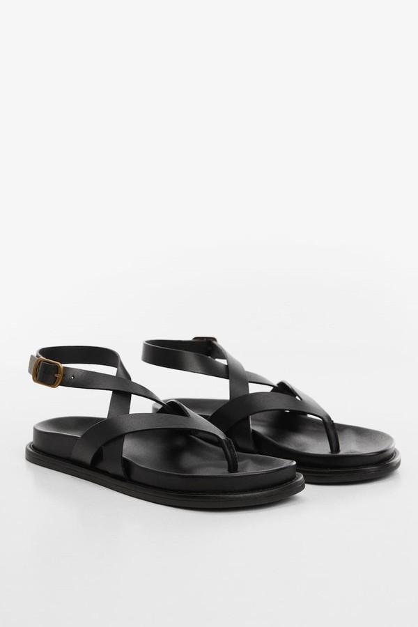 Leather Strap Sandals from Mango