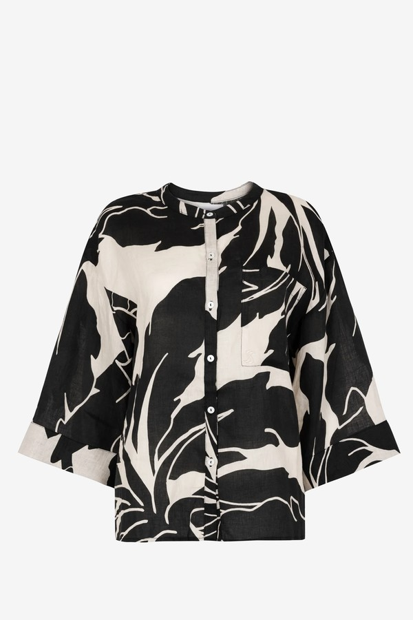 Andrea Embroidered Linen Shirt from Second Summer