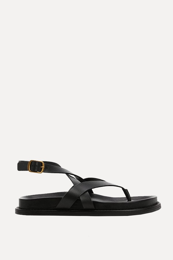Leather Strap Sandals from Mango