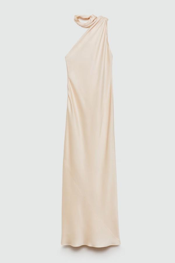 Asymmetrical Bow Neck Dress