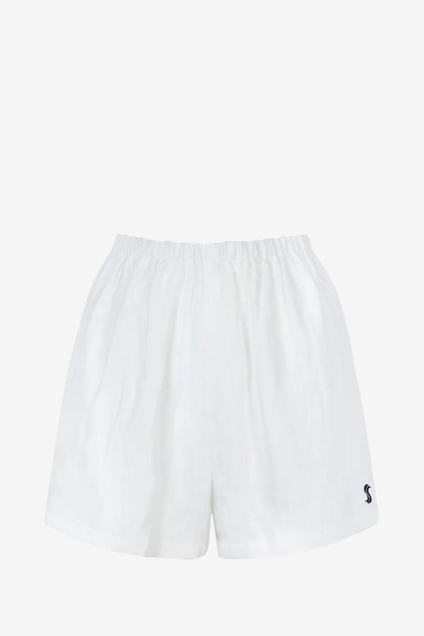 Hacienda Embroidered Linen Shorts from Second Summer
