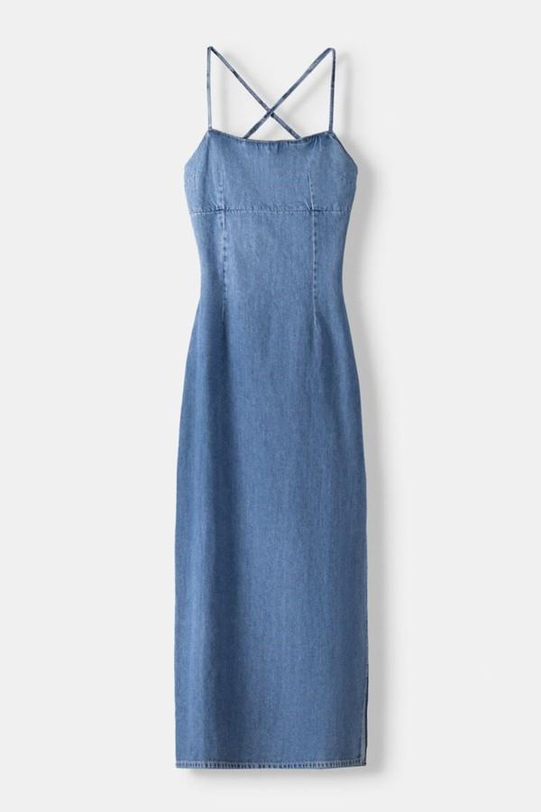 Long Denim Dress from Bershka