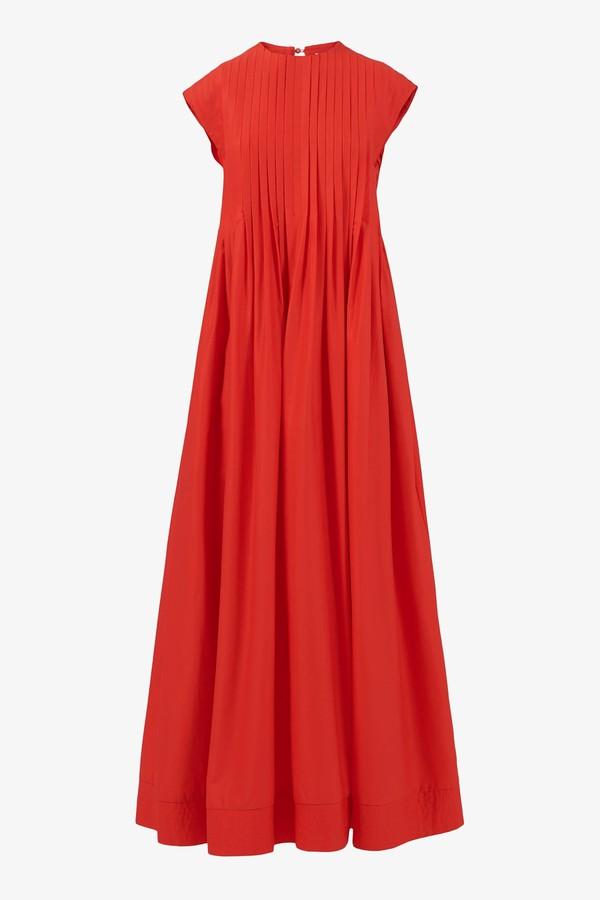 Drop Shoulder Pleated Dress from Leem