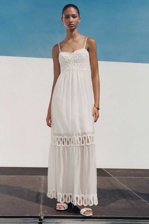 Embroidered Detail Dress from Mango