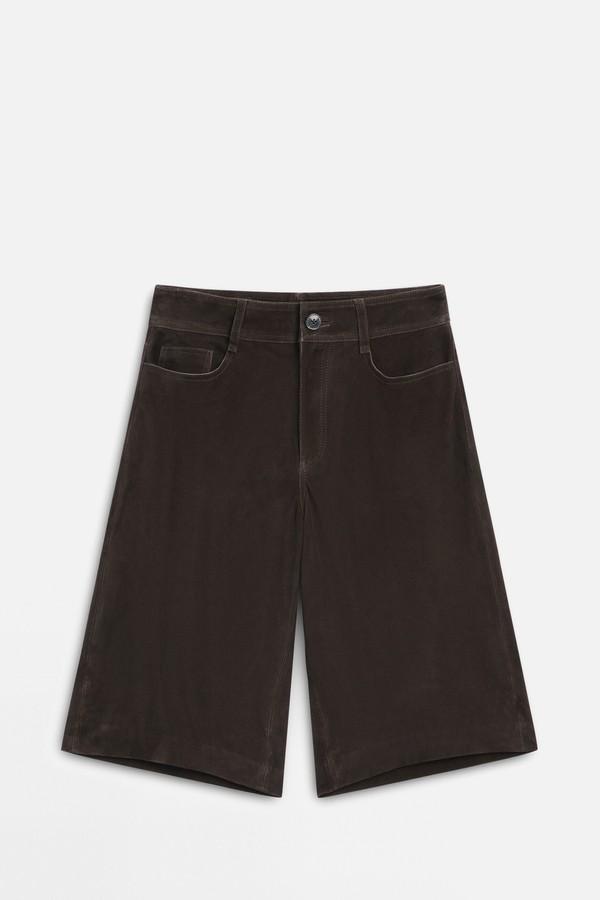 Suede Leather Bermuda Shorts