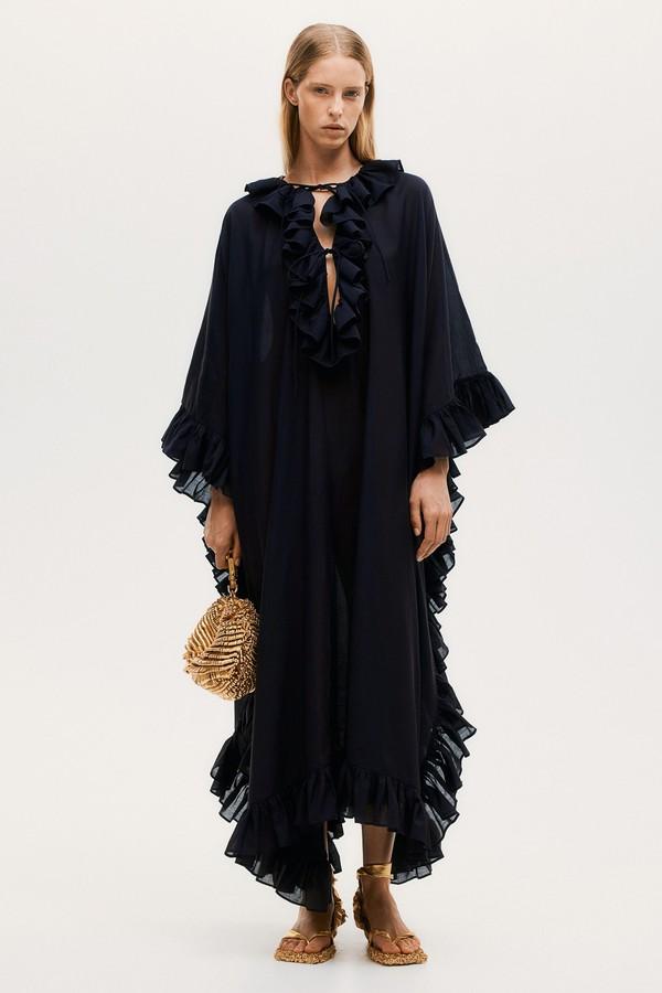 Ruffled Kaftan Dress