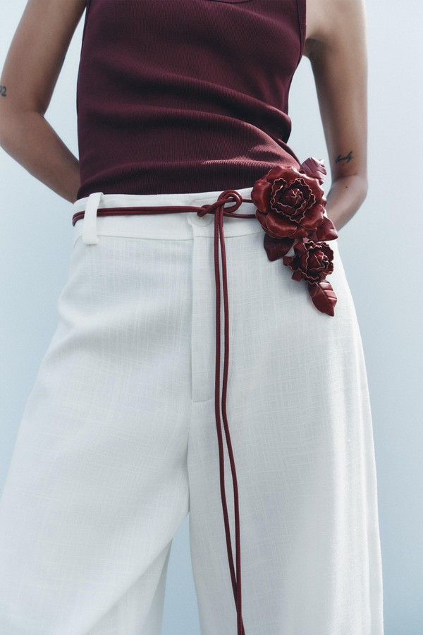 Circular Belt With Flowers from Zara