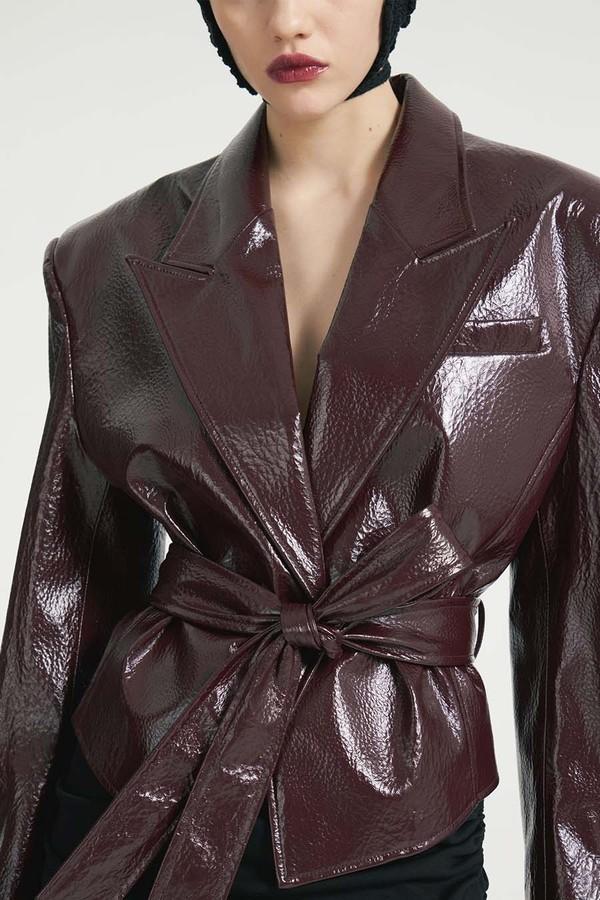Belted Faux Leather Blazer from Limé