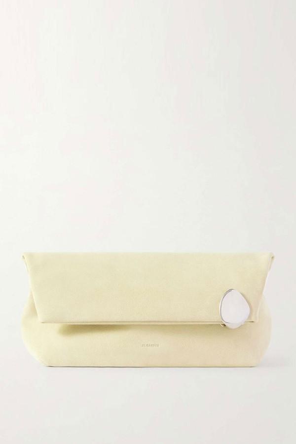 Embellished Suede Clutch from Jil Sander