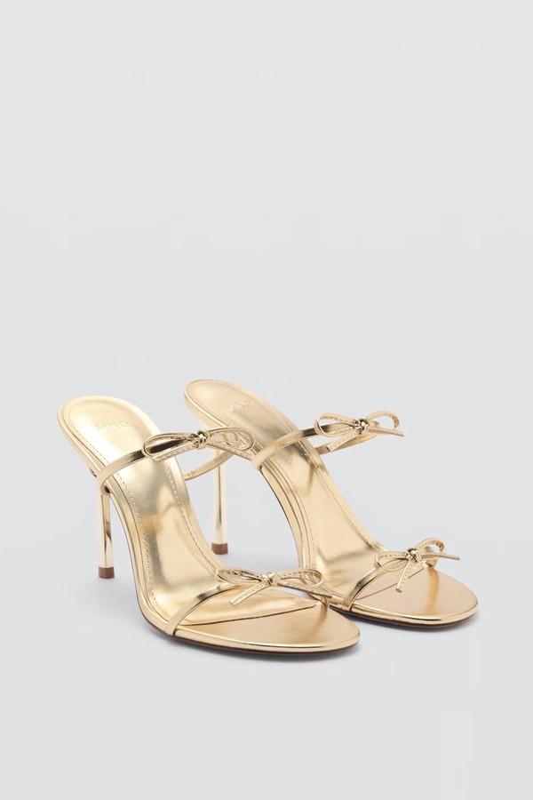 Strappy Heeled Sandals With Bow Detail from Mango