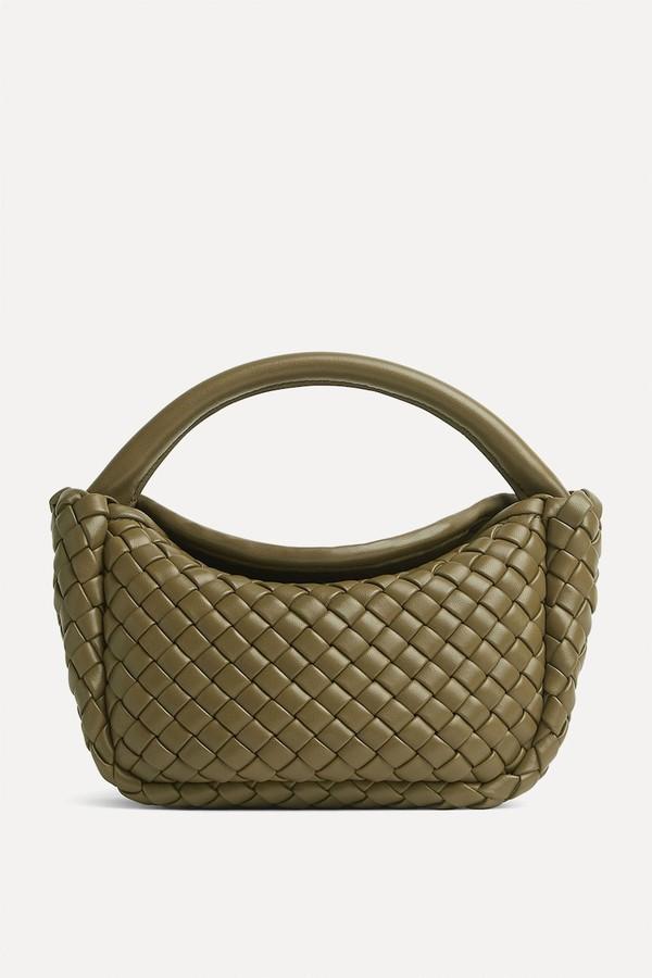 Small Lambskin Cobble Top-Handle Bag from Bottega Veneta