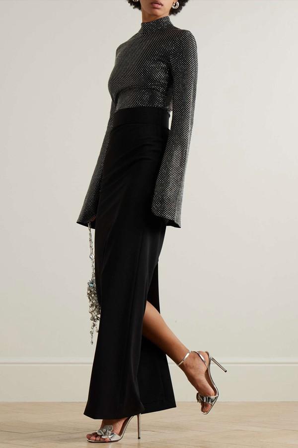 The Lolo Crystal-Embellished Crepe Gown from Solace London