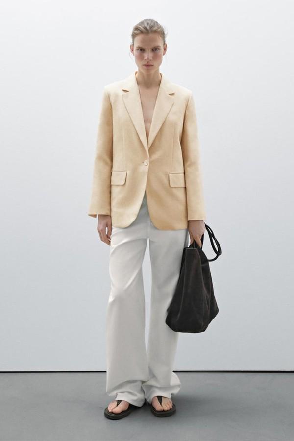 Linen Blend Blazer from MASSIMO DUTTI