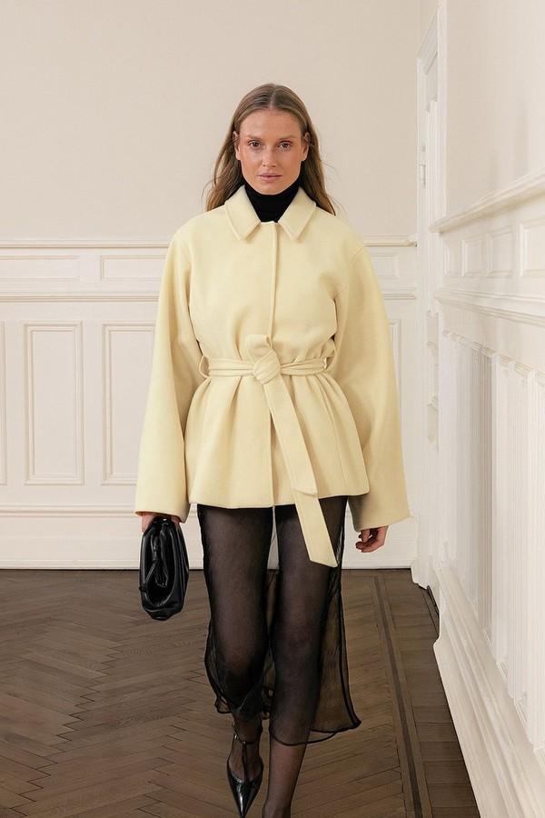 Seam Detail Belted Short Coat from NA-KD