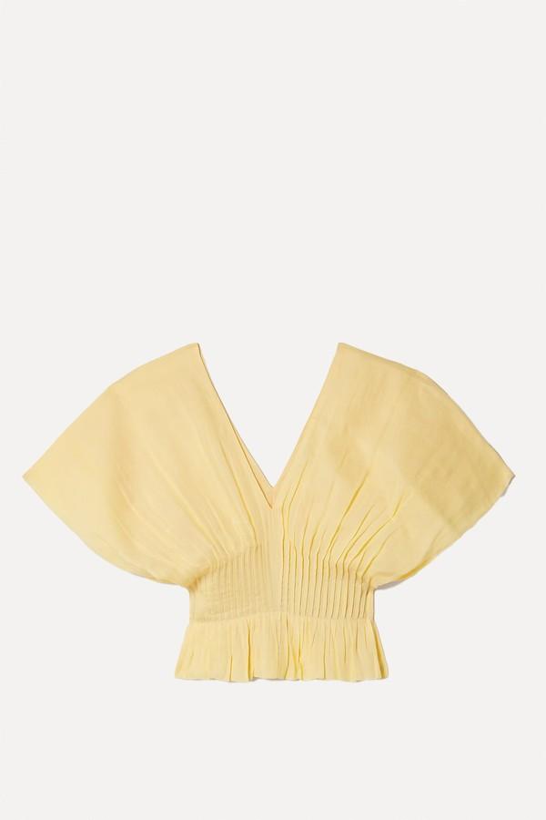 Zora Pintucked Ramie Top from SEA