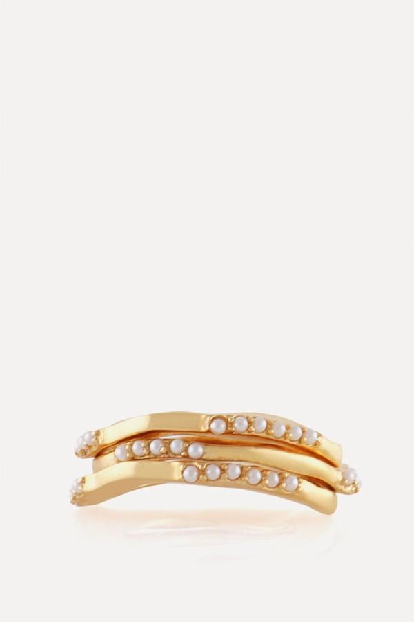 Set Of Three Wave Rings