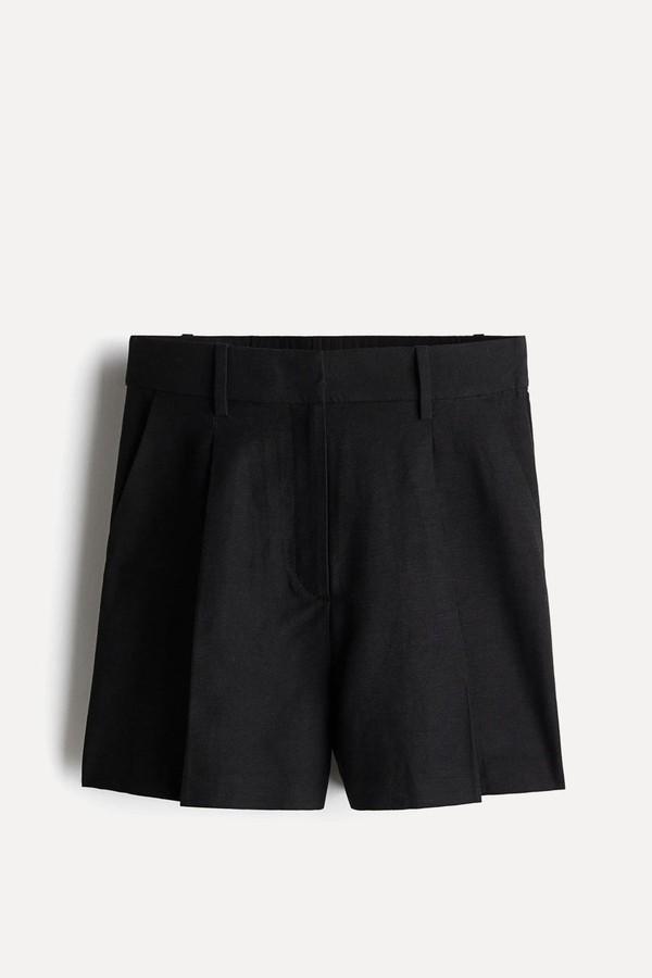 Linen-Blend Shorts
