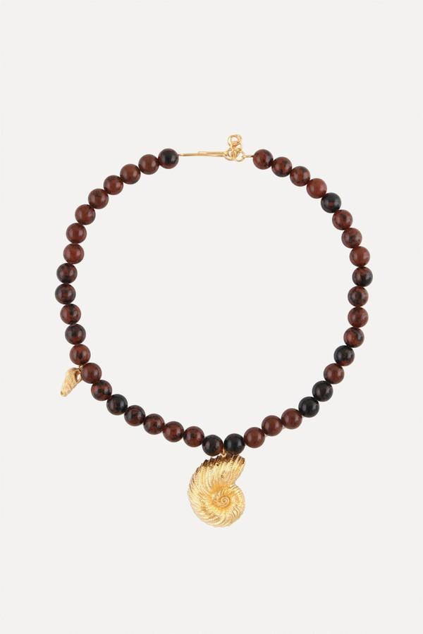 Statement Seashell Bead Necklace