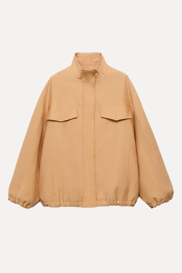 Oversized Lyocell Jacket With Pockets from Mango